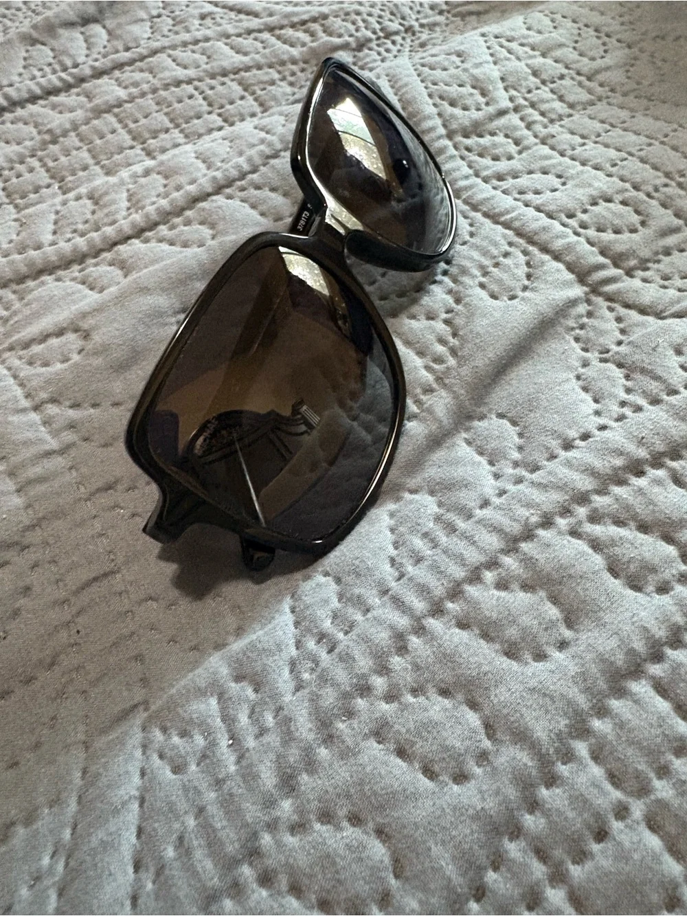 Michael Kors White Sunglasses Case with Black Sunglasses